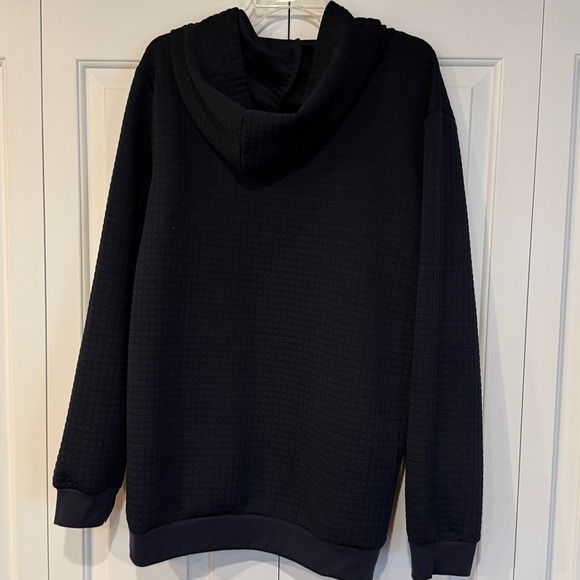 Navy Blue Textured Hoodie 2X - Picture 3 of 6